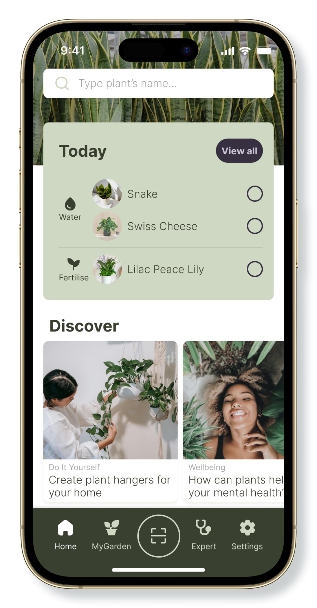 main Growit screen