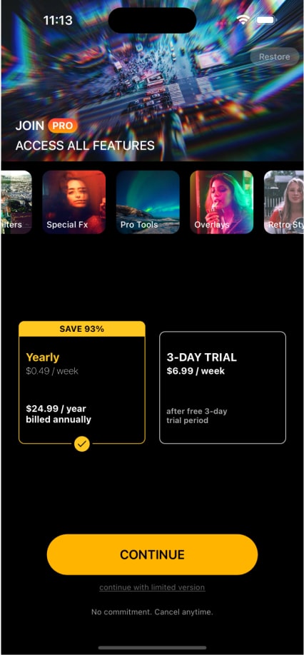 Existing paywall